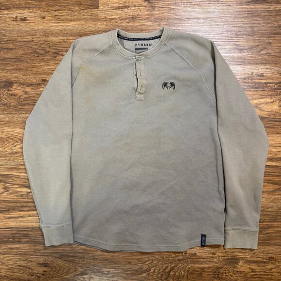 Kuiu Base Camp Waffle Shirt Mens Large Long Sleeve Pullover Heavyweight - Picture 1 of 9